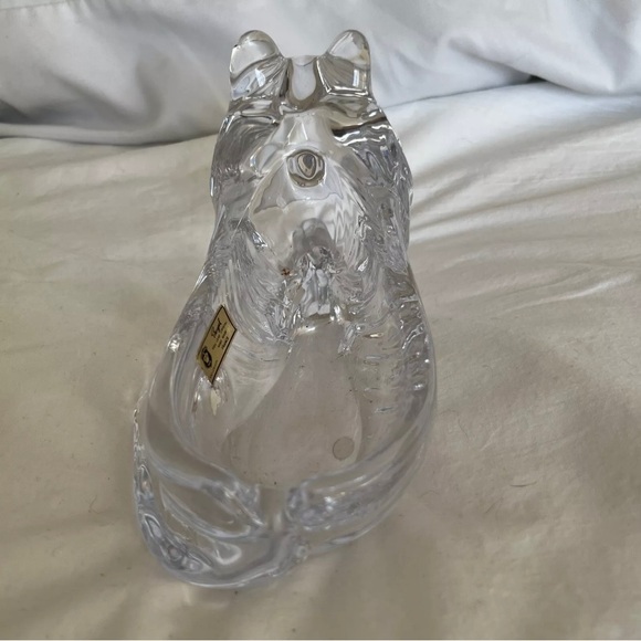 Bayel Hand-Made French Crystal Wolf Ash Tray / Candy Dish - Picture 4 of 14